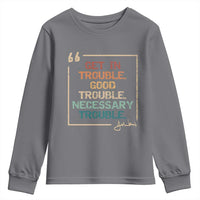 Funny Get In Good Necessary Trouble Youth Sweatshirt John Lewis Civil Rights Social Justice - Wonder Print Shop