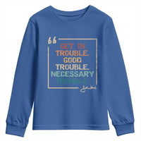 Funny Get In Good Necessary Trouble Youth Sweatshirt John Lewis Civil Rights Social Justice - Wonder Print Shop