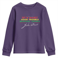 John Lewis Quote Youth Sweatshirt Get In Good Necessary Trouble Civil Rights - Wonder Print Shop