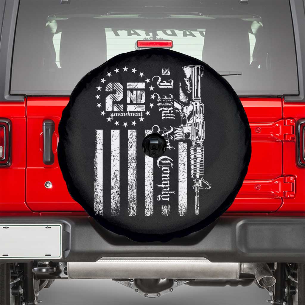 2nd Amendment I Will Not Comply Spare Tire Cover AR15 Pro-Gun Rights American Flag - Wonder Print Shop