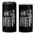 2nd Amendment I Will Not Comply 4 in 1 Can Cooler Tumbler AR15 Pro-Gun Rights American Flag - Wonder Print Shop