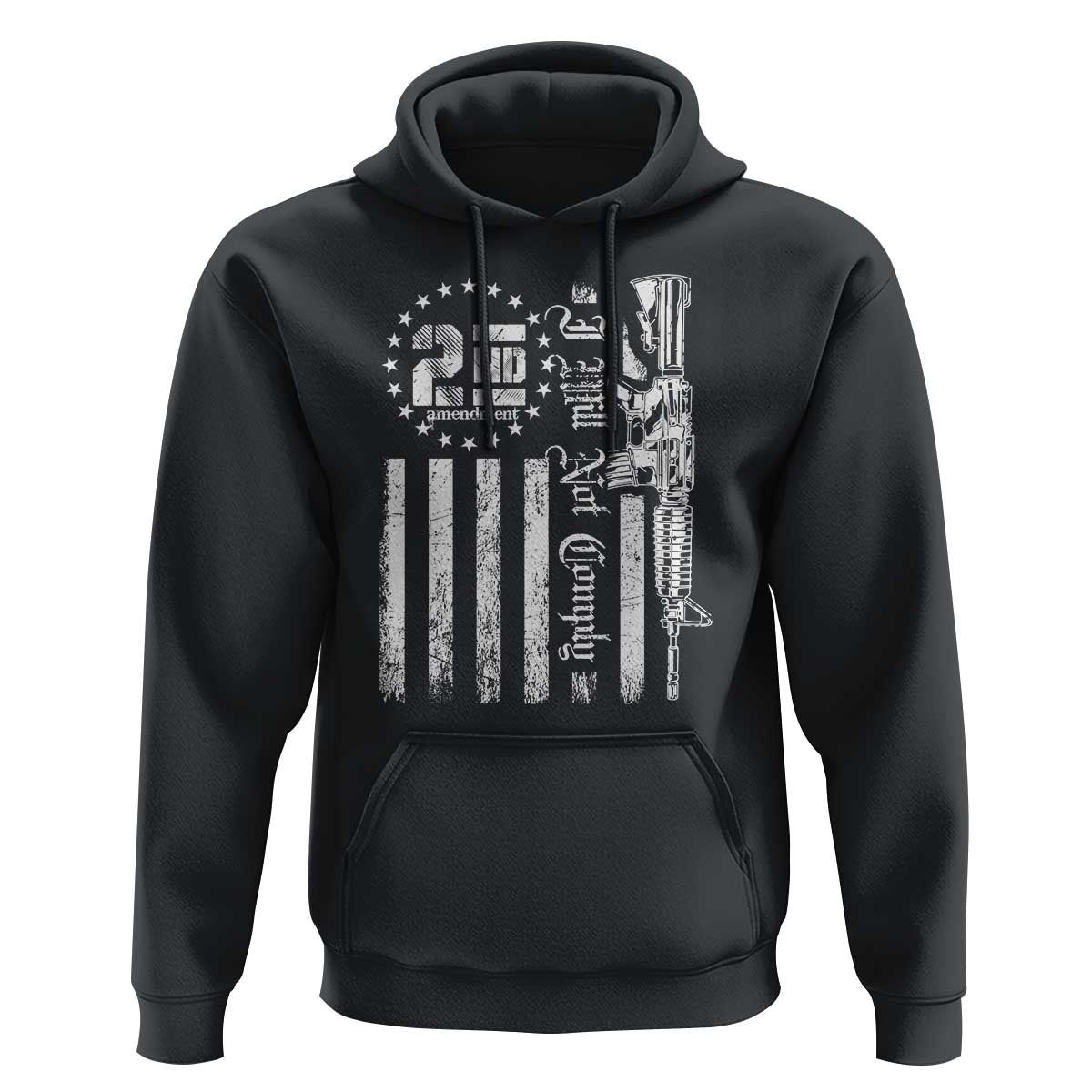 2nd Amendment I Will Not Comply Hoodie AR15 Pro-Gun Rights American Flag - Wonder Print Shop