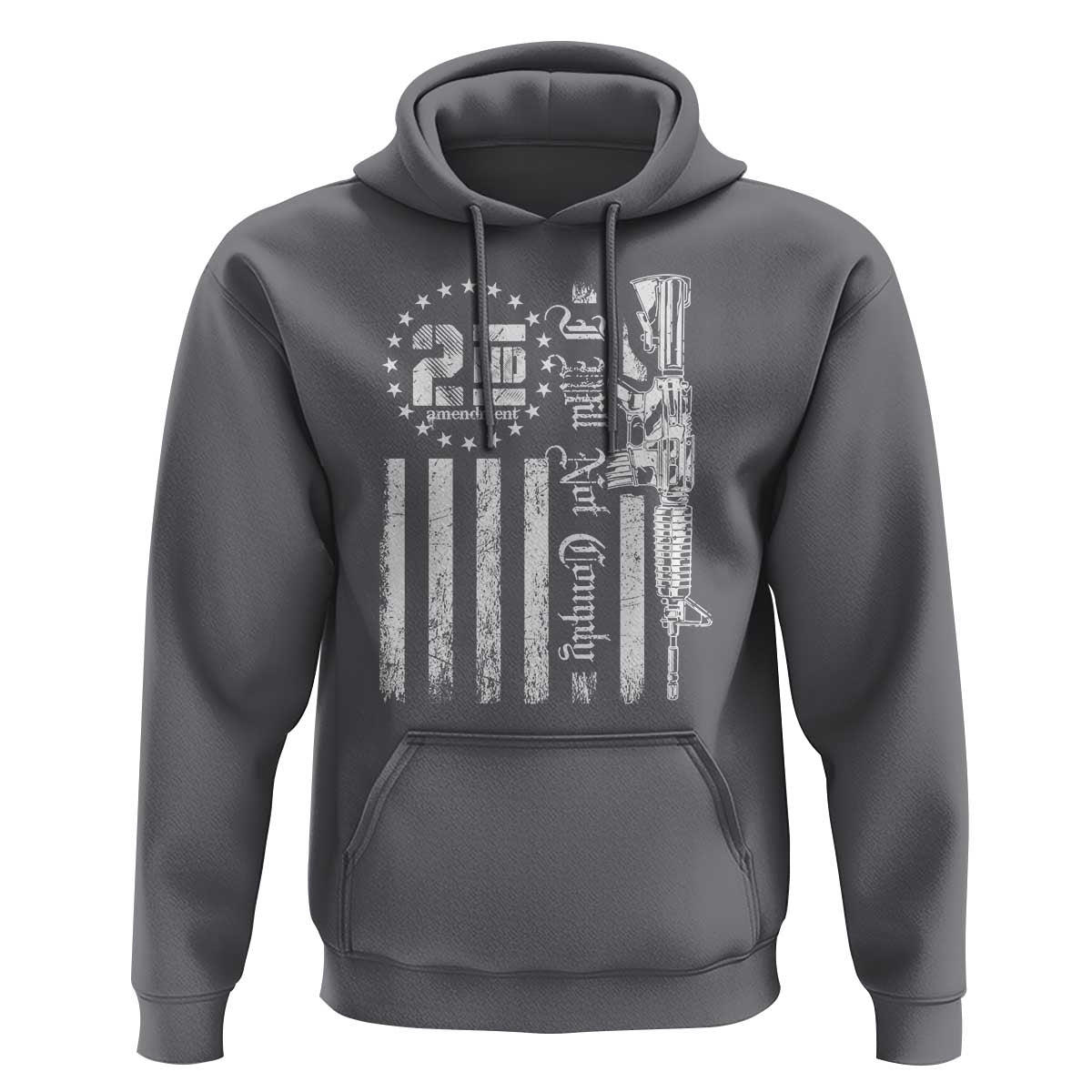 2nd Amendment I Will Not Comply Hoodie AR15 Pro-Gun Rights American Flag - Wonder Print Shop