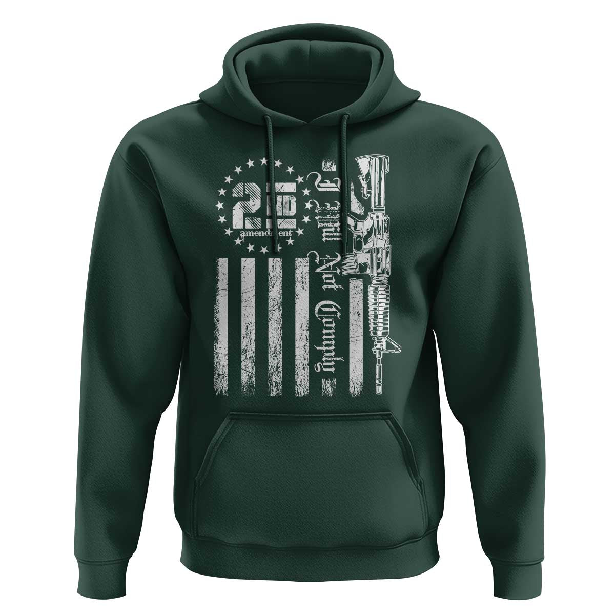 2nd Amendment I Will Not Comply Hoodie AR15 Pro-Gun Rights American Flag - Wonder Print Shop