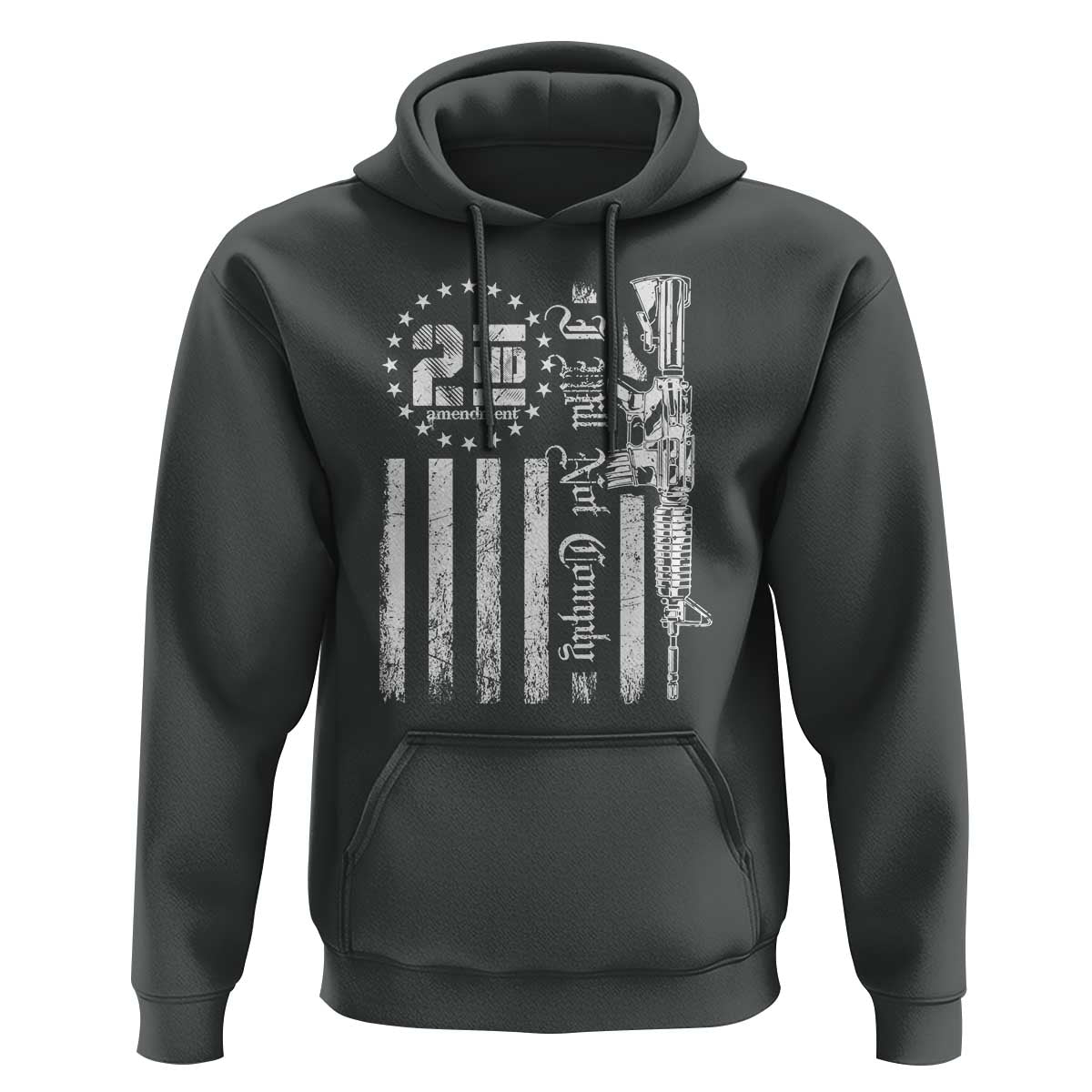 2nd Amendment I Will Not Comply Hoodie AR15 Pro-Gun Rights American Flag - Wonder Print Shop