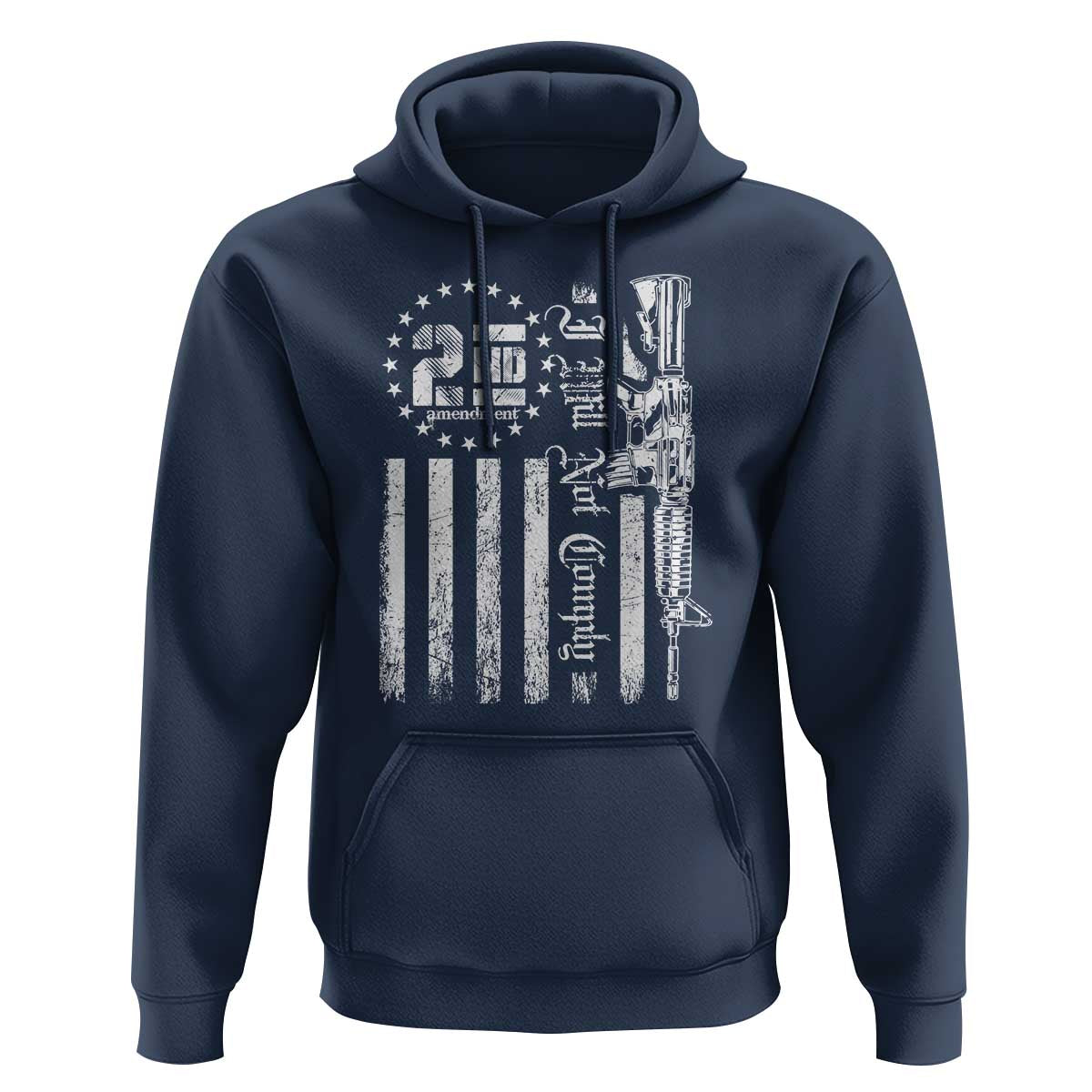2nd Amendment I Will Not Comply Hoodie AR15 Pro-Gun Rights American Flag - Wonder Print Shop