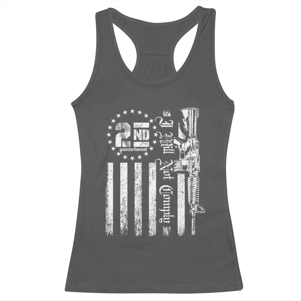 2nd Amendment I Will Not Comply Racerback Tank Top AR15 Pro-Gun Rights American Flag - Wonder Print Shop