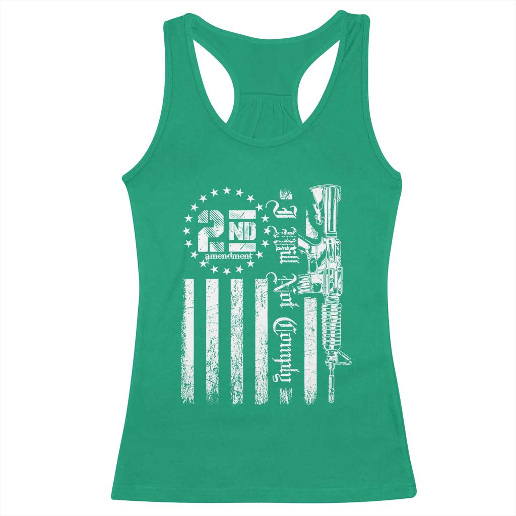 2nd Amendment I Will Not Comply Racerback Tank Top AR15 Pro-Gun Rights American Flag - Wonder Print Shop
