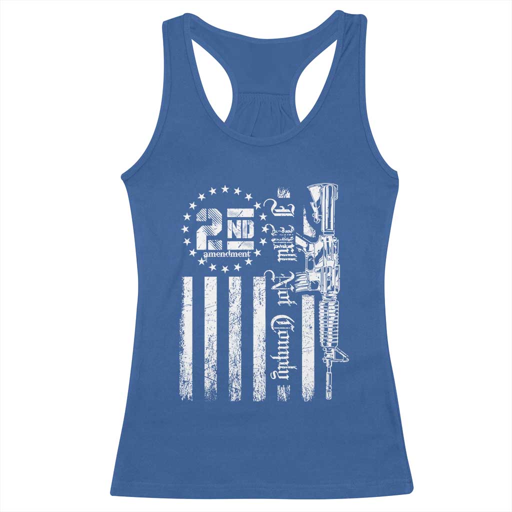 2nd Amendment I Will Not Comply Racerback Tank Top AR15 Pro-Gun Rights American Flag - Wonder Print Shop