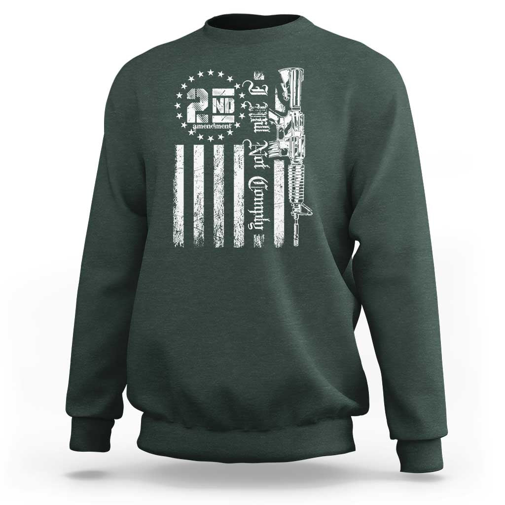 2nd Amendment I Will Not Comply Sweatshirt AR15 Pro-Gun Rights American Flag - Wonder Print Shop
