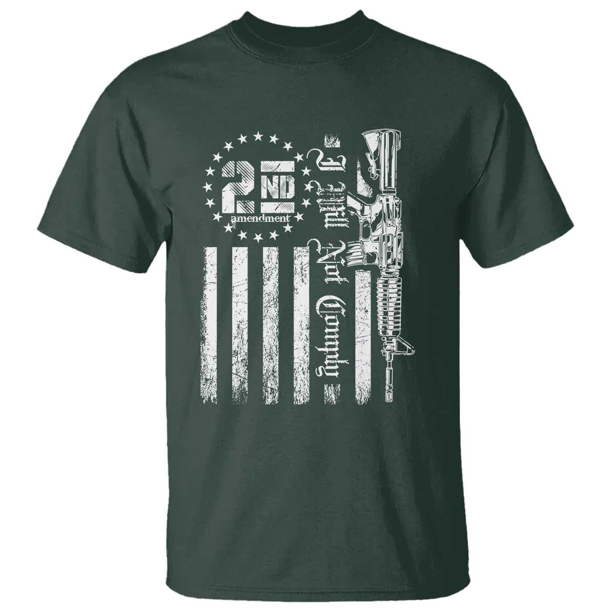 2nd Amendment I Will Not Comply T Shirt AR15 Pro-Gun Rights American Flag - Wonder Print Shop