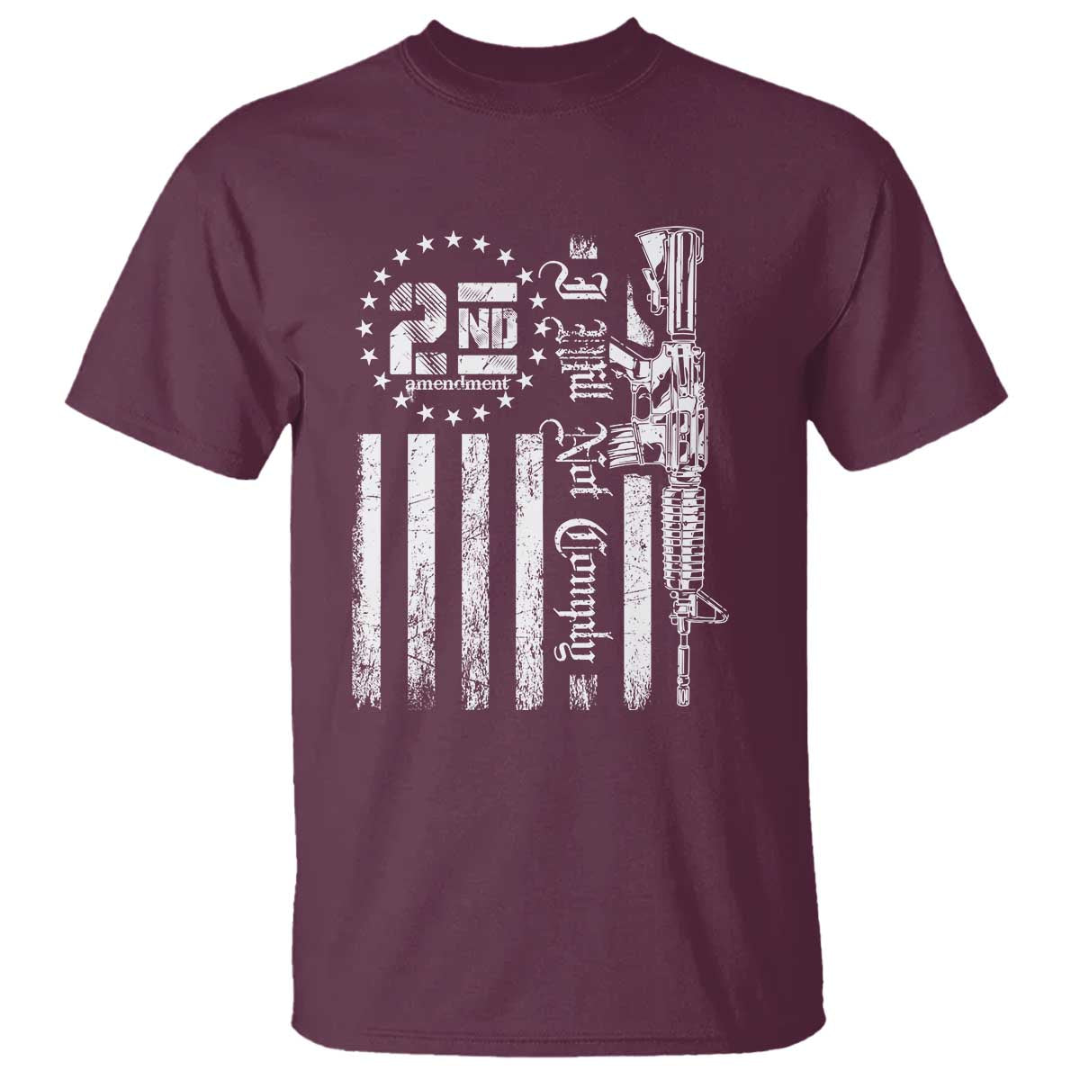 2nd Amendment I Will Not Comply T Shirt AR15 Pro-Gun Rights American Flag - Wonder Print Shop