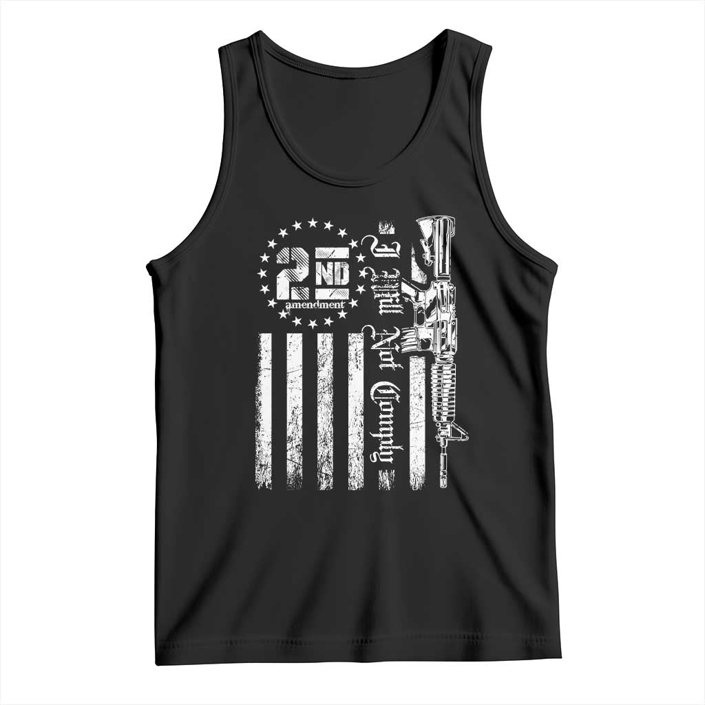 2nd Amendment I Will Not Comply Tank Top AR15 Pro-Gun Rights American Flag - Wonder Print Shop