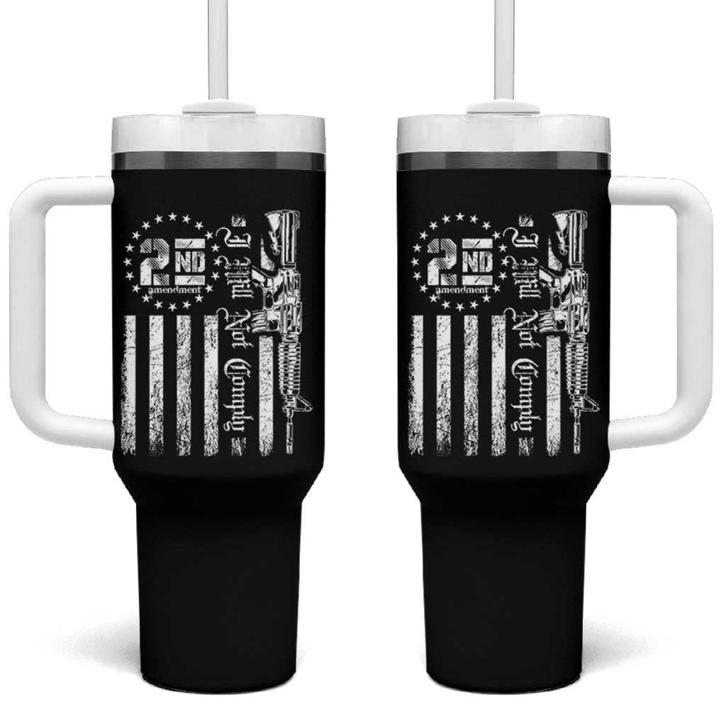 2nd Amendment I Will Not Comply Tumbler With Handle AR15 Pro-Gun Rights American Flag - Wonder Print Shop