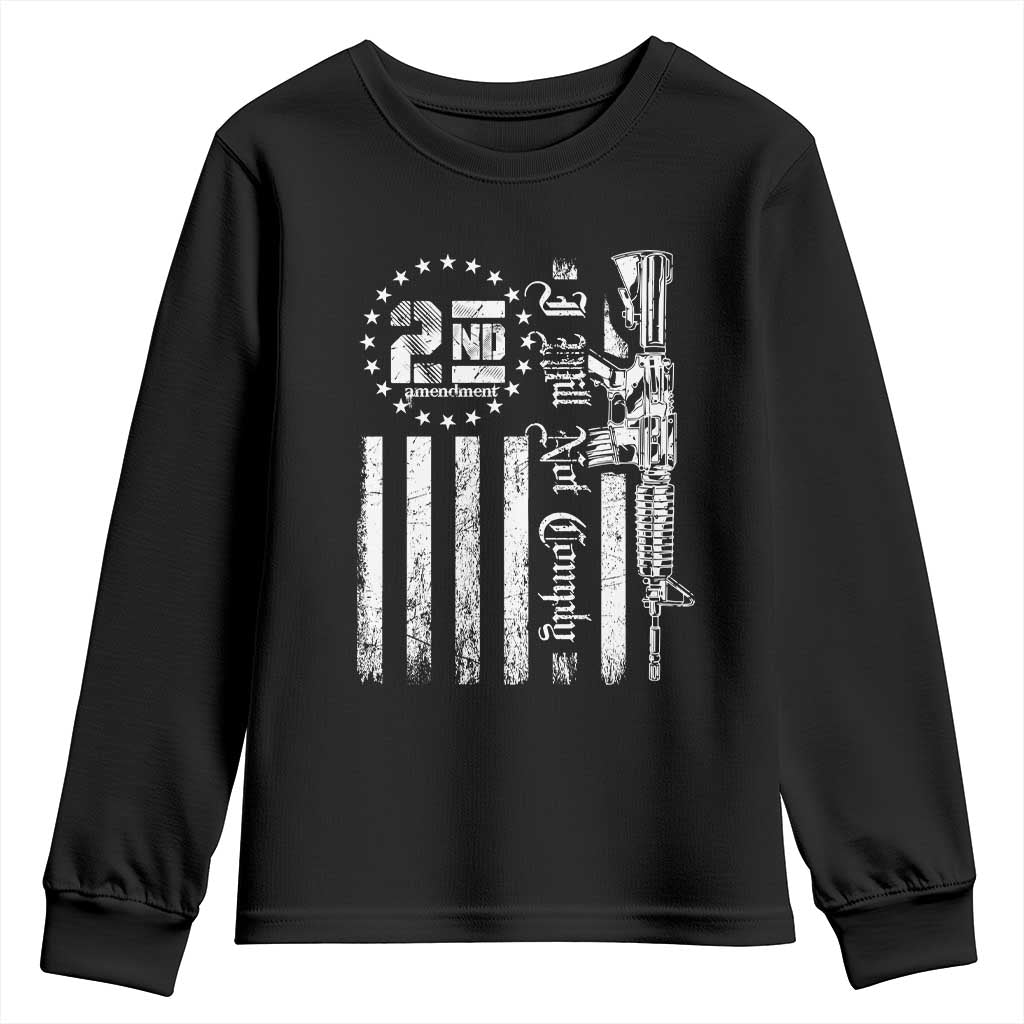2nd Amendment I Will Not Comply Youth Sweatshirt AR15 Pro-Gun Rights American Flag - Wonder Print Shop
