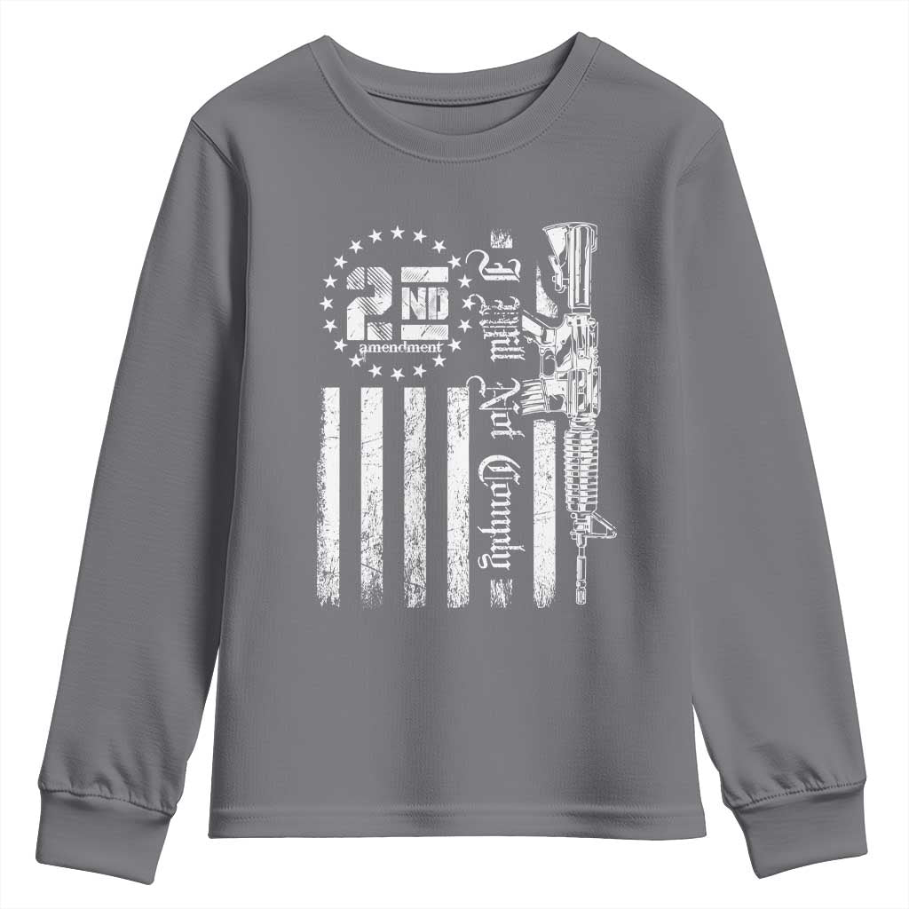 2nd Amendment I Will Not Comply Youth Sweatshirt AR15 Pro-Gun Rights American Flag - Wonder Print Shop