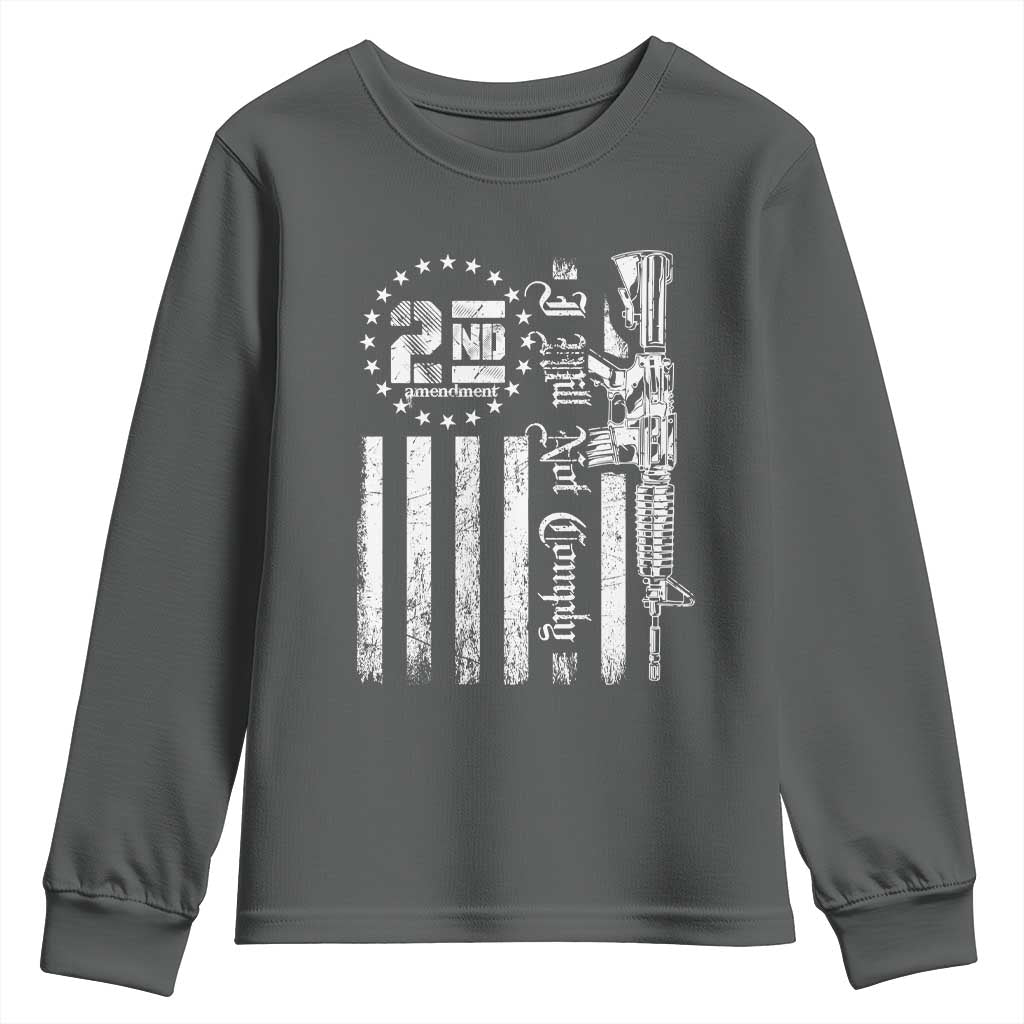 2nd Amendment I Will Not Comply Youth Sweatshirt AR15 Pro-Gun Rights American Flag - Wonder Print Shop