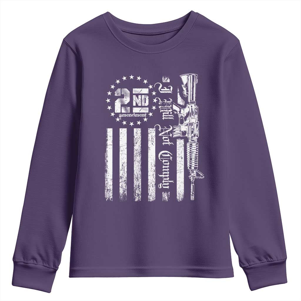 2nd Amendment I Will Not Comply Youth Sweatshirt AR15 Pro-Gun Rights American Flag - Wonder Print Shop