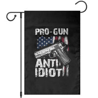 Pro Gun Anti Idiot Garden Flag Vintage American Flag 2nd Amendment - Wonder Print Shop