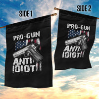 Pro Gun Anti Idiot Garden Flag Vintage American Flag 2nd Amendment - Wonder Print Shop