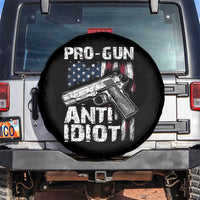 Pro Gun Anti Idiot Spare Tire Cover Vintage American Flag 2nd Amendment - Wonder Print Shop