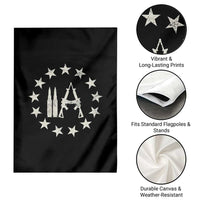 Funny 2nd Amendment AR15 Bullet Stars Patriotic Gun Rights Garden Flag - Wonder Print Shop