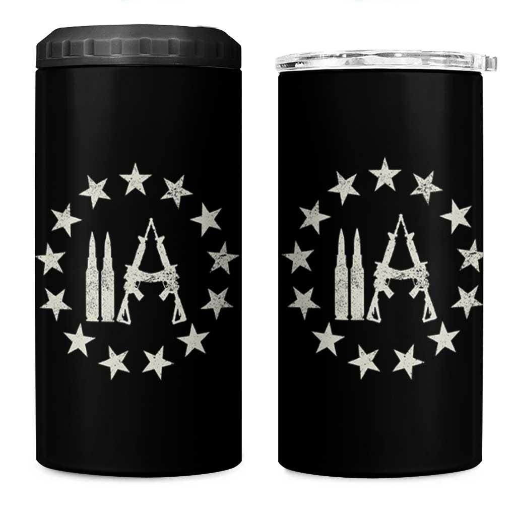 2nd Amendment AR15 Bullet Stars Patriotic Gun Rights 4 in 1 Can Cooler Tumbler - Wonder Print Shop