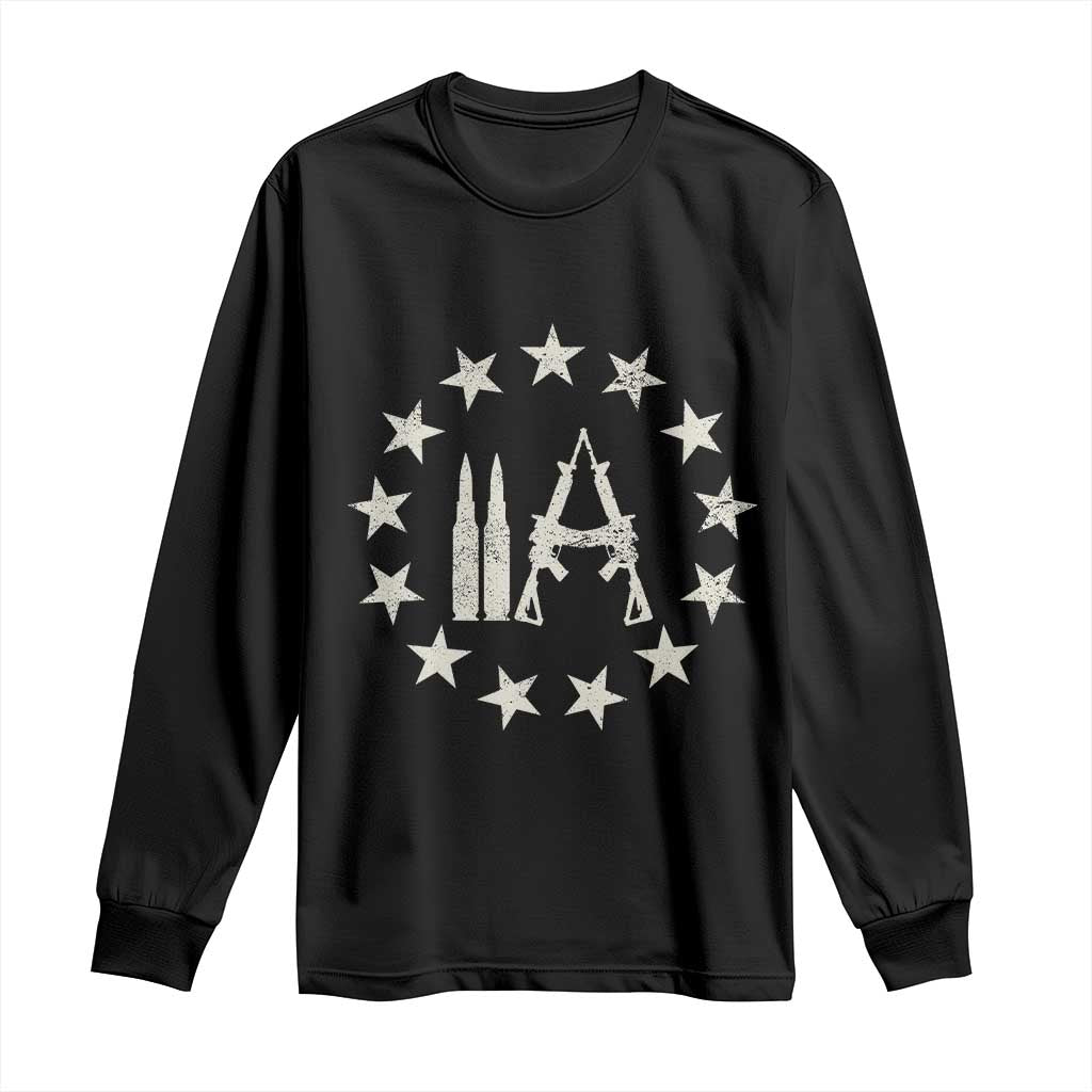 2nd Amendment AR15 Bullet Stars Patriotic Gun Rights Long Sleeve Shirt - Wonder Print Shop