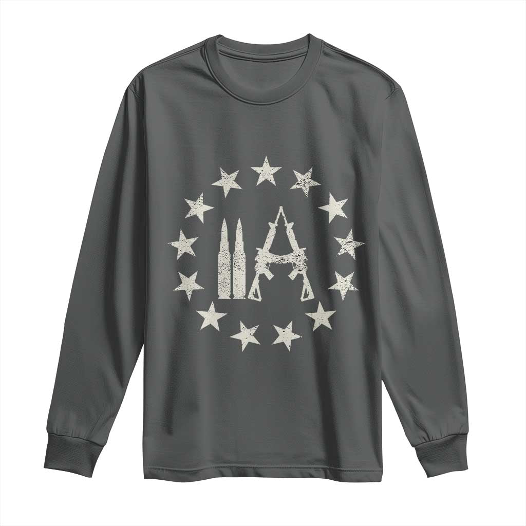 2nd Amendment AR15 Bullet Stars Patriotic Gun Rights Long Sleeve Shirt - Wonder Print Shop