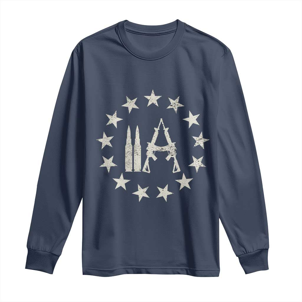 2nd Amendment AR15 Bullet Stars Patriotic Gun Rights Long Sleeve Shirt - Wonder Print Shop