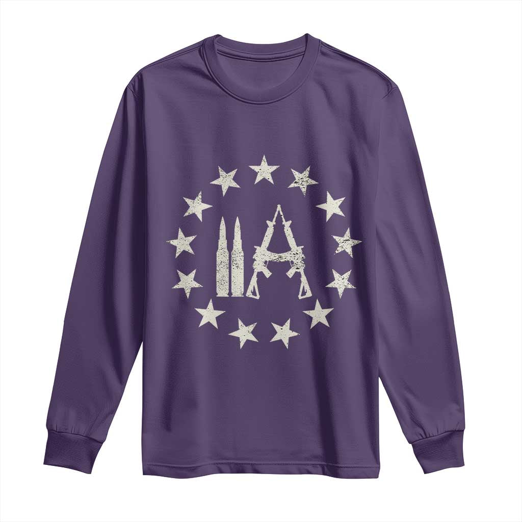 2nd Amendment AR15 Bullet Stars Patriotic Gun Rights Long Sleeve Shirt - Wonder Print Shop