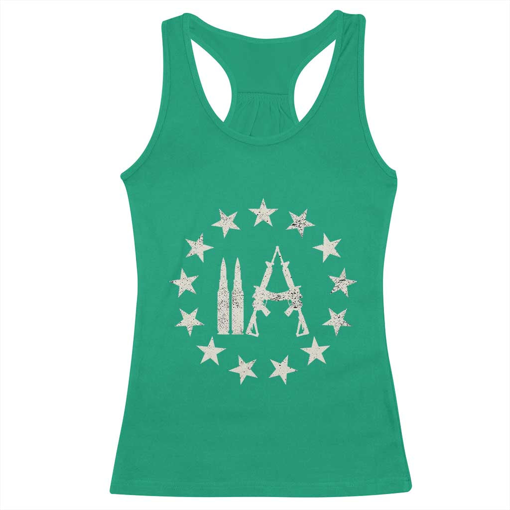 2nd Amendment AR15 Bullet Stars Patriotic Gun Rights Racerback Tank Top - Wonder Print Shop