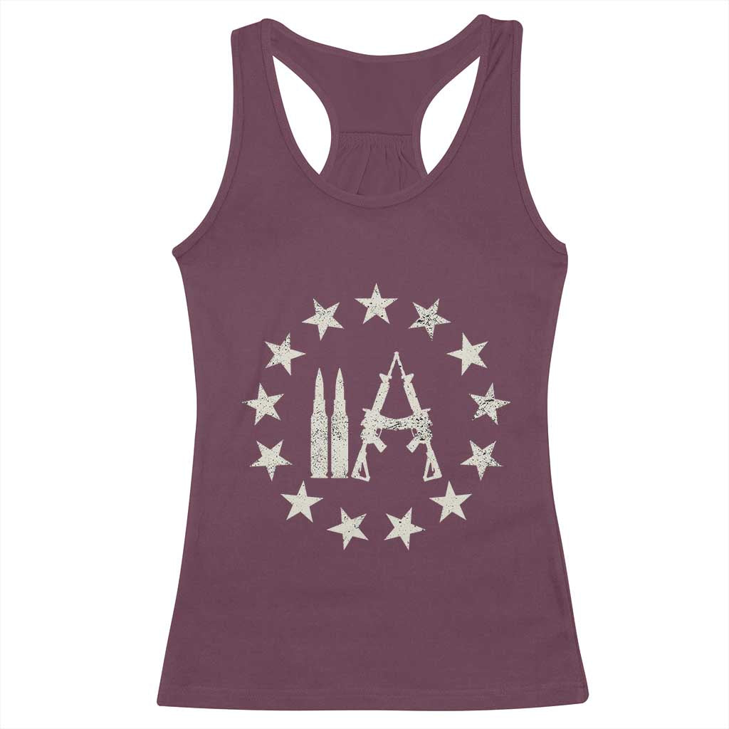2nd Amendment AR15 Bullet Stars Patriotic Gun Rights Racerback Tank Top - Wonder Print Shop