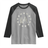 2nd Amendment AR15 Bullet Stars Patriotic Gun Rights Raglan Shirt - Wonder Print Shop