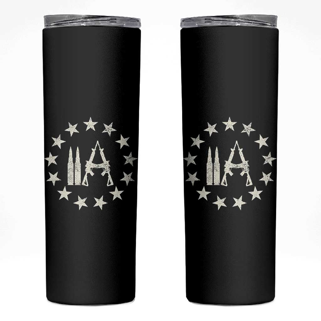 2nd Amendment AR15 Bullet Stars Patriotic Gun Rights Skinny Tumbler - Wonder Print Shop
