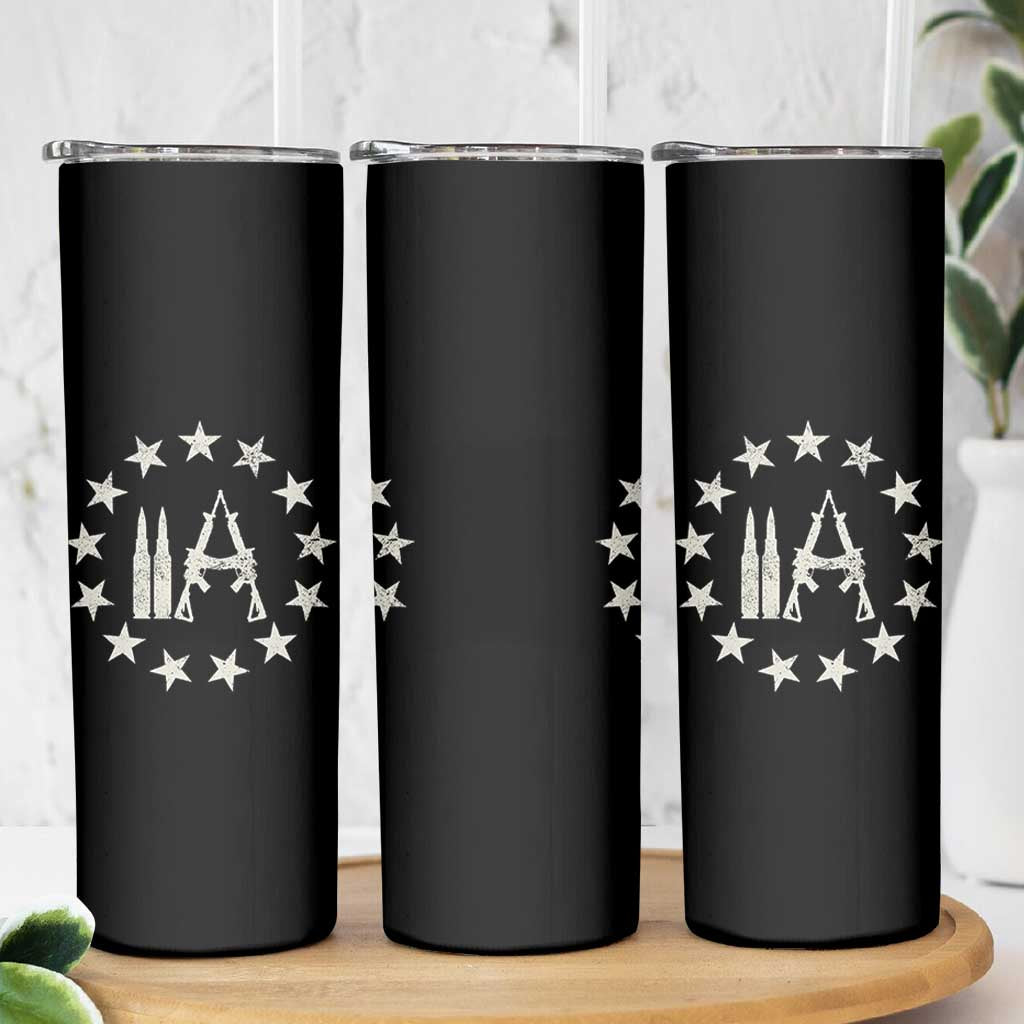 2nd Amendment AR15 Bullet Stars Patriotic Gun Rights Skinny Tumbler - Wonder Print Shop