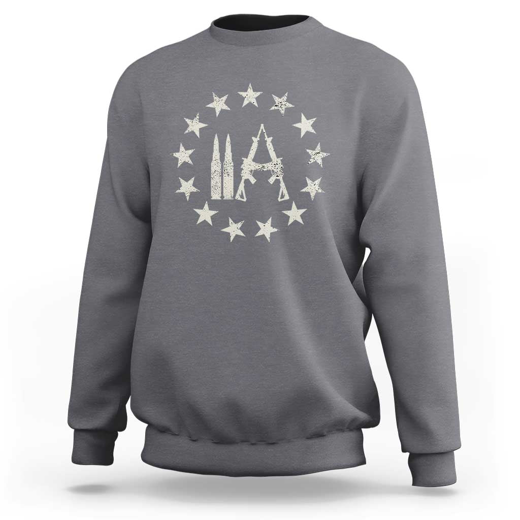 2nd Amendment AR15 Bullet Stars Patriotic Gun Rights Sweatshirt - Wonder Print Shop