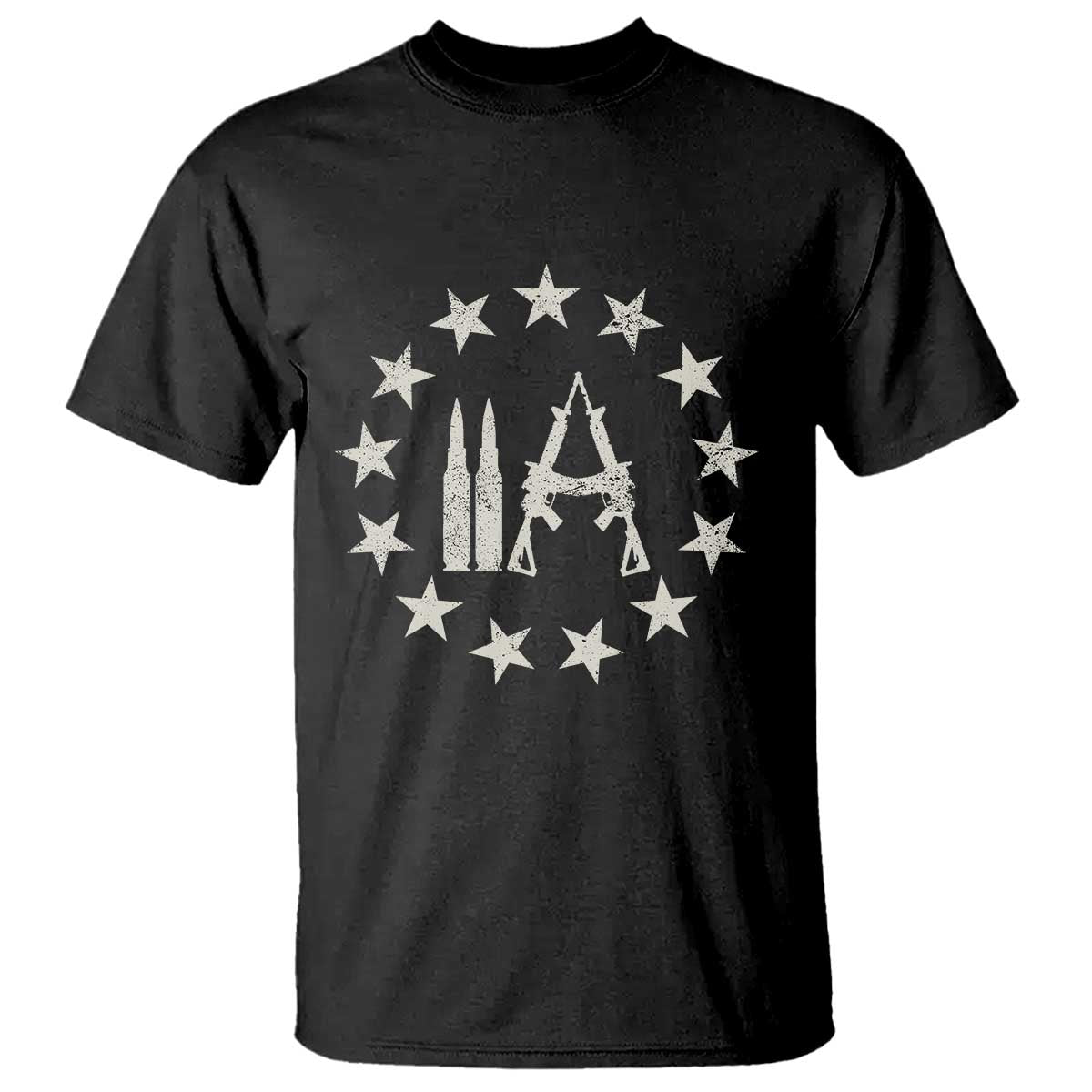 2nd Amendment AR15 Bullet Stars Patriotic Gun Rights T Shirt - Wonder Print Shop