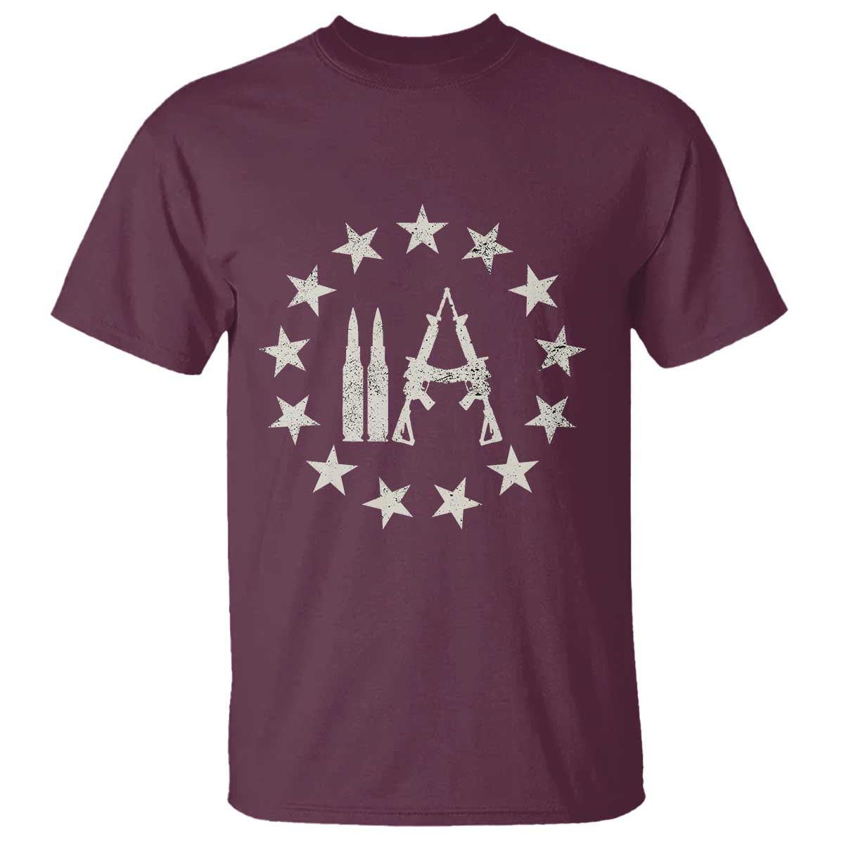 2nd Amendment AR15 Bullet Stars Patriotic Gun Rights T Shirt - Wonder Print Shop
