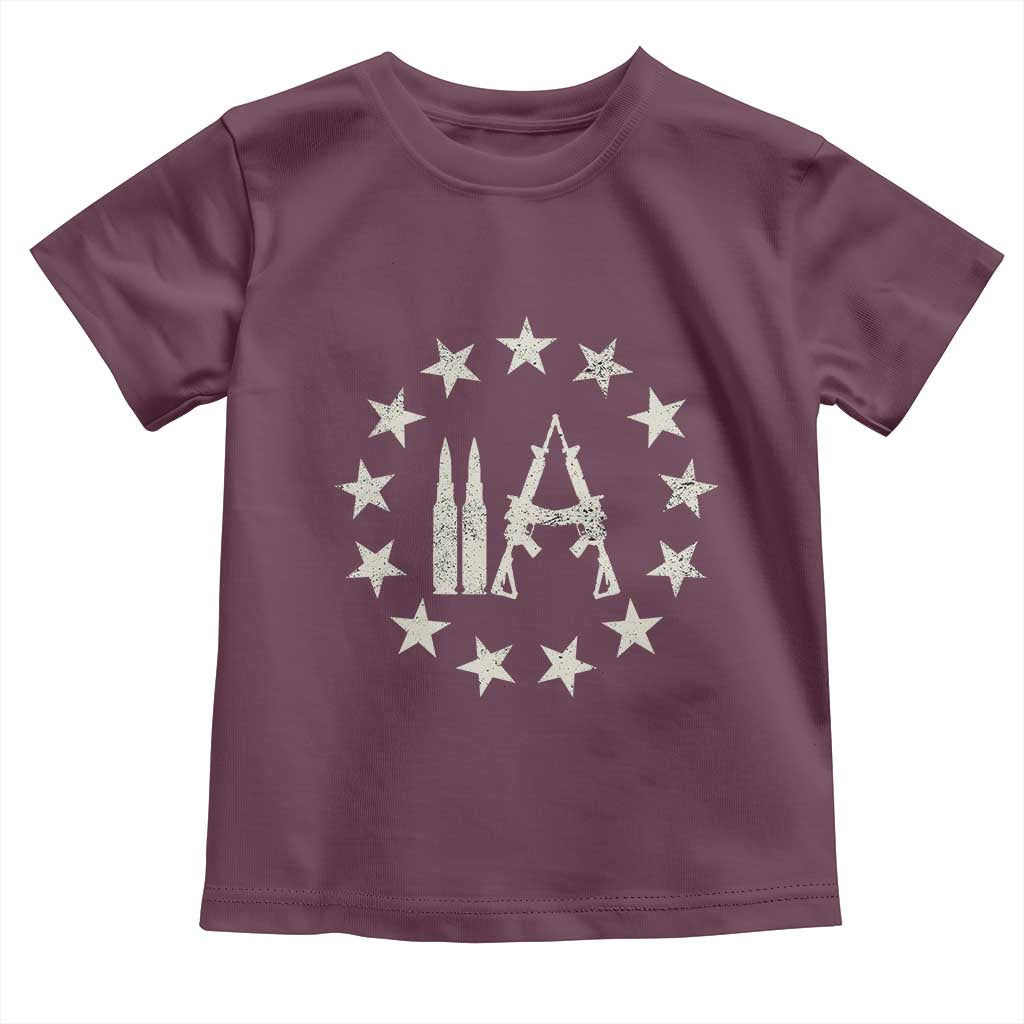2nd Amendment AR15 Bullet Stars Patriotic Gun Rights Toddler T Shirt - Wonder Print Shop