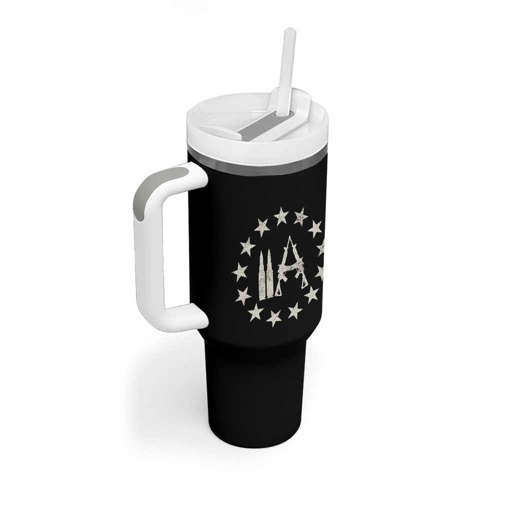 2nd Amendment AR15 Bullet Stars Patriotic Gun Rights Tumbler With Handle - Wonder Print Shop