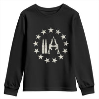 2nd Amendment AR15 Bullet Stars Patriotic Gun Rights Youth Sweatshirt - Wonder Print Shop