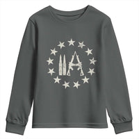 2nd Amendment AR15 Bullet Stars Patriotic Gun Rights Youth Sweatshirt - Wonder Print Shop