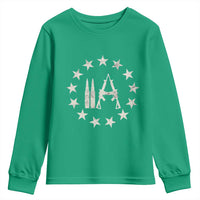 2nd Amendment AR15 Bullet Stars Patriotic Gun Rights Youth Sweatshirt - Wonder Print Shop