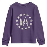 2nd Amendment AR15 Bullet Stars Patriotic Gun Rights Youth Sweatshirt - Wonder Print Shop