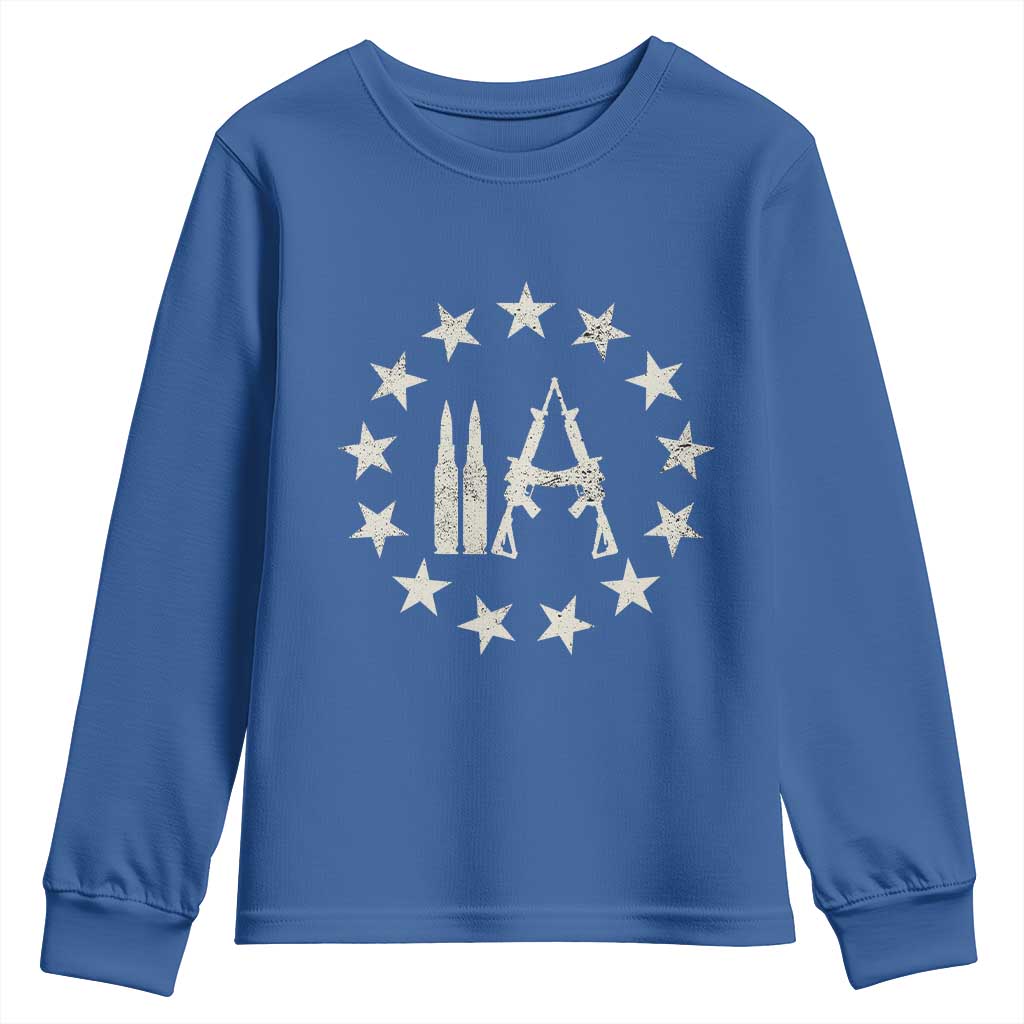 2nd Amendment AR15 Bullet Stars Patriotic Gun Rights Youth Sweatshirt - Wonder Print Shop