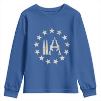 2nd Amendment AR15 Bullet Stars Patriotic Gun Rights Youth Sweatshirt - Wonder Print Shop
