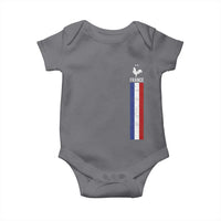 France Football Coq Soccer Throwback Jersey Style Baby Onesie Vintage French Flag