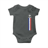 France Football Coq Soccer Throwback Jersey Style Baby Onesie Vintage French Flag