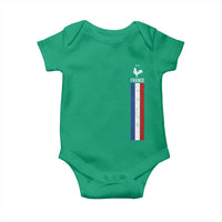 France Football Coq Soccer Throwback Jersey Style Baby Onesie Vintage French Flag